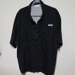 Graphite Men's Black Casual Button Down Shirt